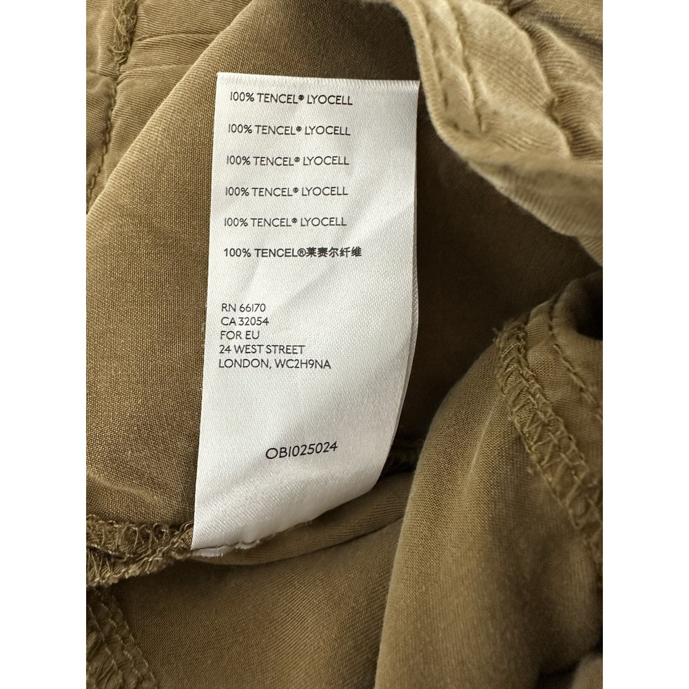 Free People Brown Paper Bag High Waist Tencel Jogger Side Stripe Women Size S - Picture 7 of 11